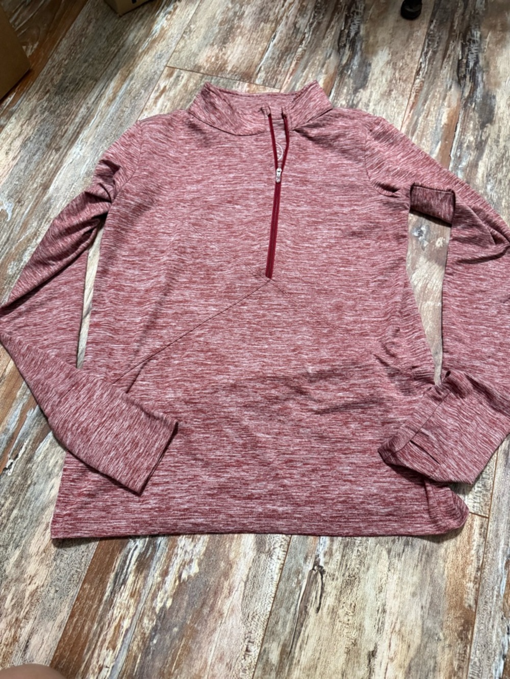 oiselle Rust Heathered Performance Pullover